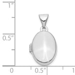 Gold Polished Oval Locket - 14k White Gold / 11.15 mm