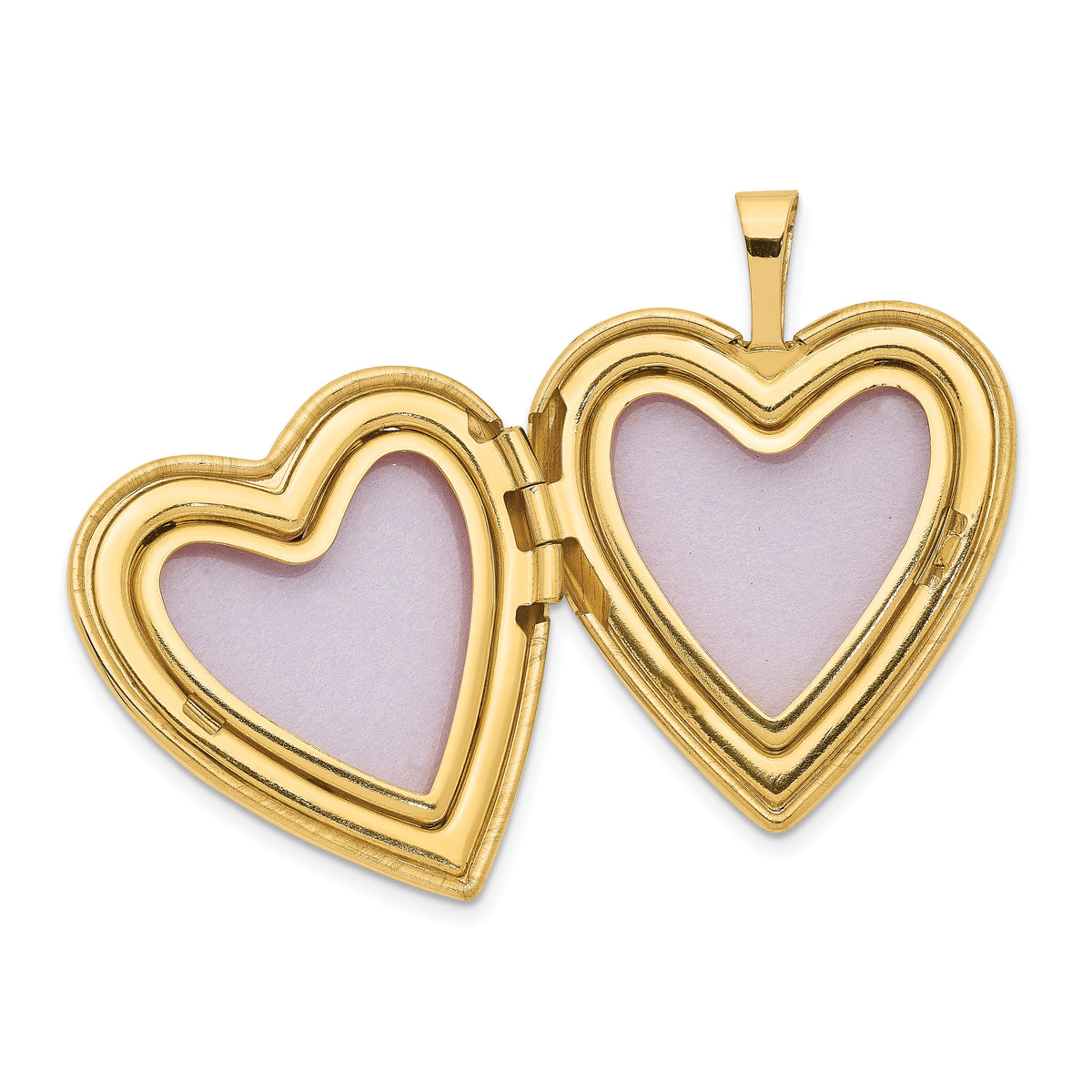 14k Gold Diamond Star 20mm Heart Locket, view 4 - 14k Yellow Gold