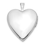 14k Gold Diamond Star 20mm Heart Locket, view 3 - 14k White Gold