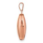 14k Rose Gold Diamond Star 17mm Oval Locket, view 2