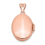 14k Rose Gold Diamond Star 17mm Oval Locket, view 3