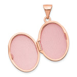 14k Rose Gold Diamond Star 17mm Oval Locket, view 4