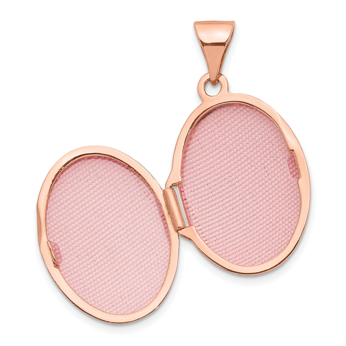 14k Rose Gold Diamond Star 17mm Oval Locket, view 4