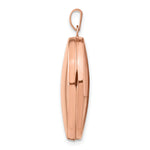 Gold Polished Oval Locket - 14k Rose Gold / 19.5 mm