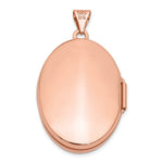 Gold Polished Oval Locket - 14k Rose Gold / 19.5 mm