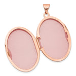Gold Polished Oval Locket - 14k Rose Gold / 19.5 mm