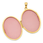 Gold Polished Oval Locket - 14k Yellow Gold / 24.55 mm