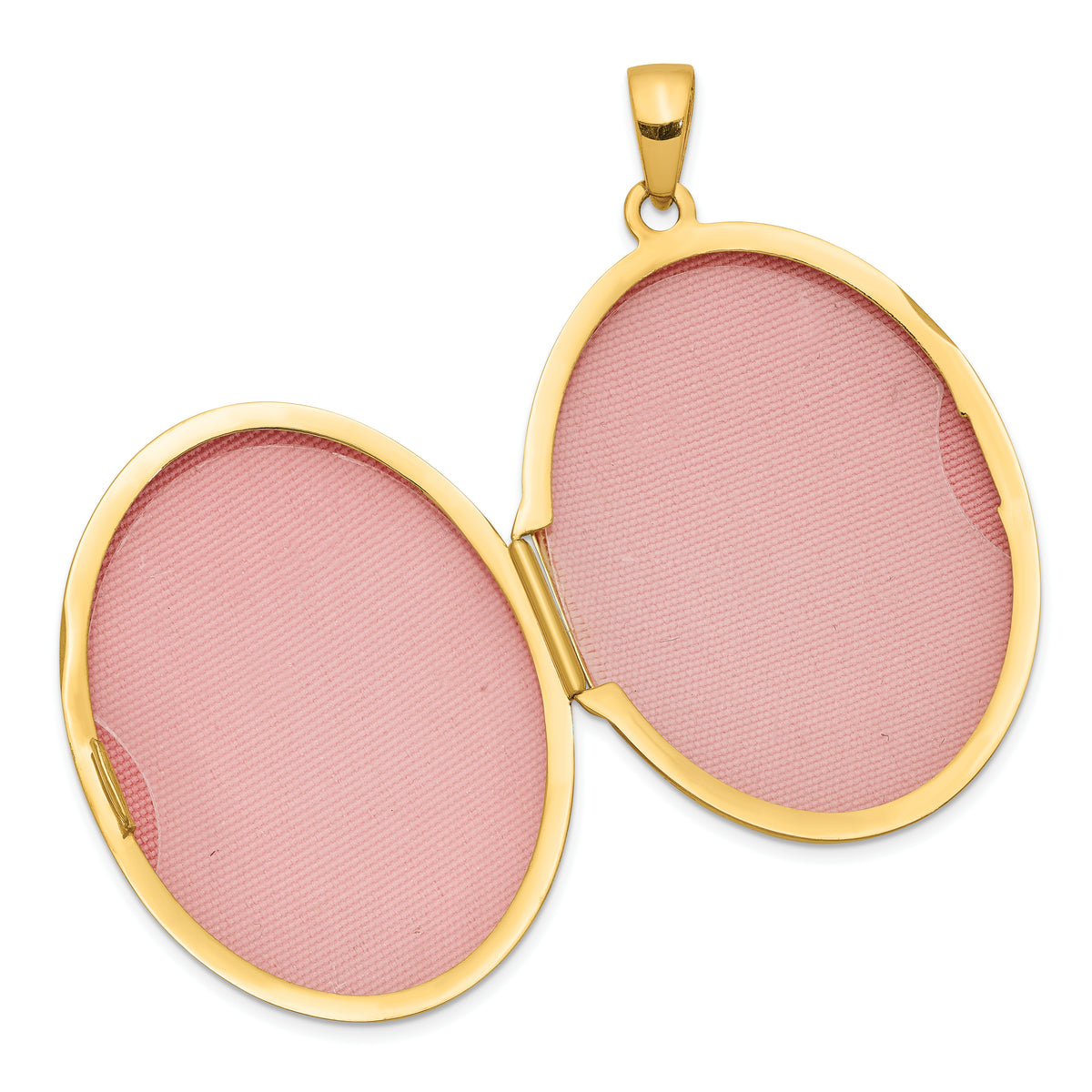 Gold Polished Oval Locket - 14k Yellow Gold / 24.55 mm