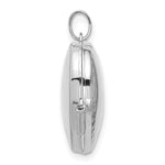 Gold Polished Diamond Heart Locket - 14k White Gold