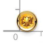 Gemstone Bezel Chain Slide - Citrine / 5 mm