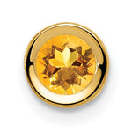 Gemstone Bezel Chain Slide - Citrine / 5 mm