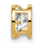 Gemstone Bezel Chain Slide - Cubic Zirconia (CZ) / 5.00 mm
