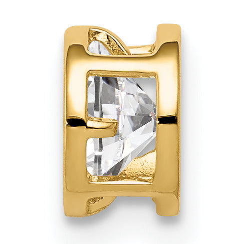 Gemstone Bezel Chain Slide - Cubic Zirconia (CZ) / 5.00 mm