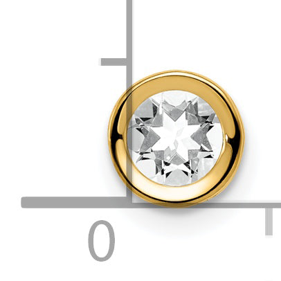 Gemstone Bezel Chain Slide - Cubic Zirconia (CZ) / 5.00 mm