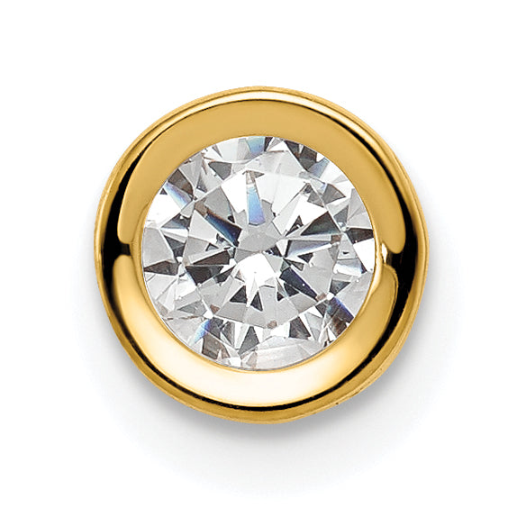 Gemstone Bezel Chain Slide - Cubic Zirconia (CZ) / 5.00 mm