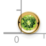 Gemstone Bezel Chain Slide - Peridot / 5 mm