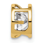Gemstone Bezel Chain Slide - Cubic Zirconia (CZ) / 6.00 mm