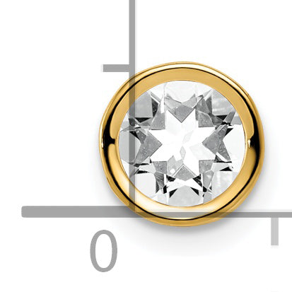 Gemstone Bezel Chain Slide - Cubic Zirconia (CZ) / 6.00 mm