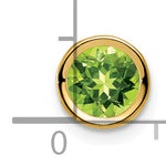 Gemstone Bezel Chain Slide - Peridot / 6 mm