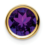 Gemstone Bezel Chain Slide - Amethyst / 7 mm