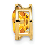 Gemstone Bezel Chain Slide - Citrine / 7 mm