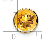 Gemstone Bezel Chain Slide - Citrine / 7 mm