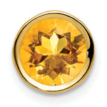 Gemstone Bezel Chain Slide - Citrine / 7 mm