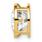 Gemstone Bezel Chain Slide - Cubic Zirconia (CZ) / 7.00 mm