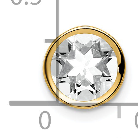 Gemstone Bezel Chain Slide - Cubic Zirconia (CZ) / 7.00 mm