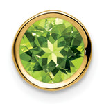 Gemstone Bezel Chain Slide - Peridot / 7 mm