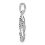 14k White Gold 1/8 carat Diamond Star of David Pendant