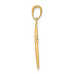 Gold Polished Latin Pendant - 14k Yellow Gold / 14 x 20.3 mm / 25.3x14mm