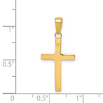 Gold Polished Latin Pendant - 14k Yellow Gold / 14 x 20.3 mm / 25.3x14mm