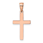 Gold Polished Latin Pendant - 14k Rose Gold / 14 x 20.3 mm / 25.3x14mm