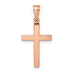 Gold Polished Latin Pendant - 14k Rose Gold / 14 x 20.3 mm / 25.3x14mm
