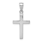 Gold Polished Latin Pendant - 14k White Gold / 14 x 20.3 mm / 25.3x14mm
