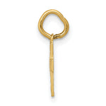14K Floral Cross Charm
