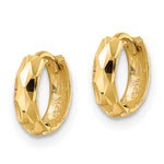 Gold Diamond-cut Hoop Earrings - 14k Yellow Gold