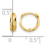 Gold Diamond-cut Hoop Earrings - 14k Yellow Gold