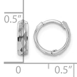 Gold Diamond-cut Hoop Earrings - 14k White Gold
