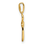 14k CZ Cross Pendant