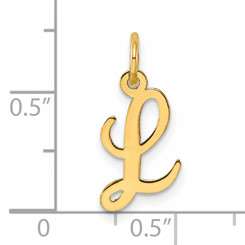 14k Small Script Letter L Initial Charm