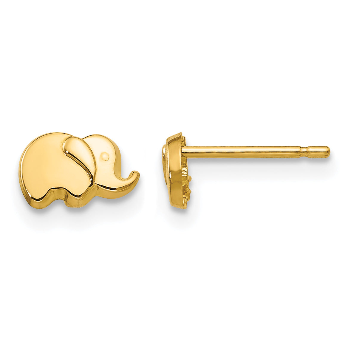 14k Polished Elephant Post Earrings