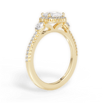 Kara Cushion Cut Lab Grown Diamond 18Kt Yellow Gold Engagement Ring - View 3