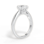Beverly Cushion Cut Lab Grown Diamond 18Kt White Gold Engagement Ring - View 2