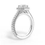 Kim Asscher Cut Lab Grown Diamond Platinum Engagement Ring - View 3