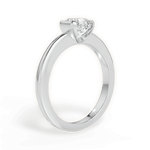 Bridget Asscher Cut Lab Grown Diamond 18Kt White Gold Engagement Ring - View 3