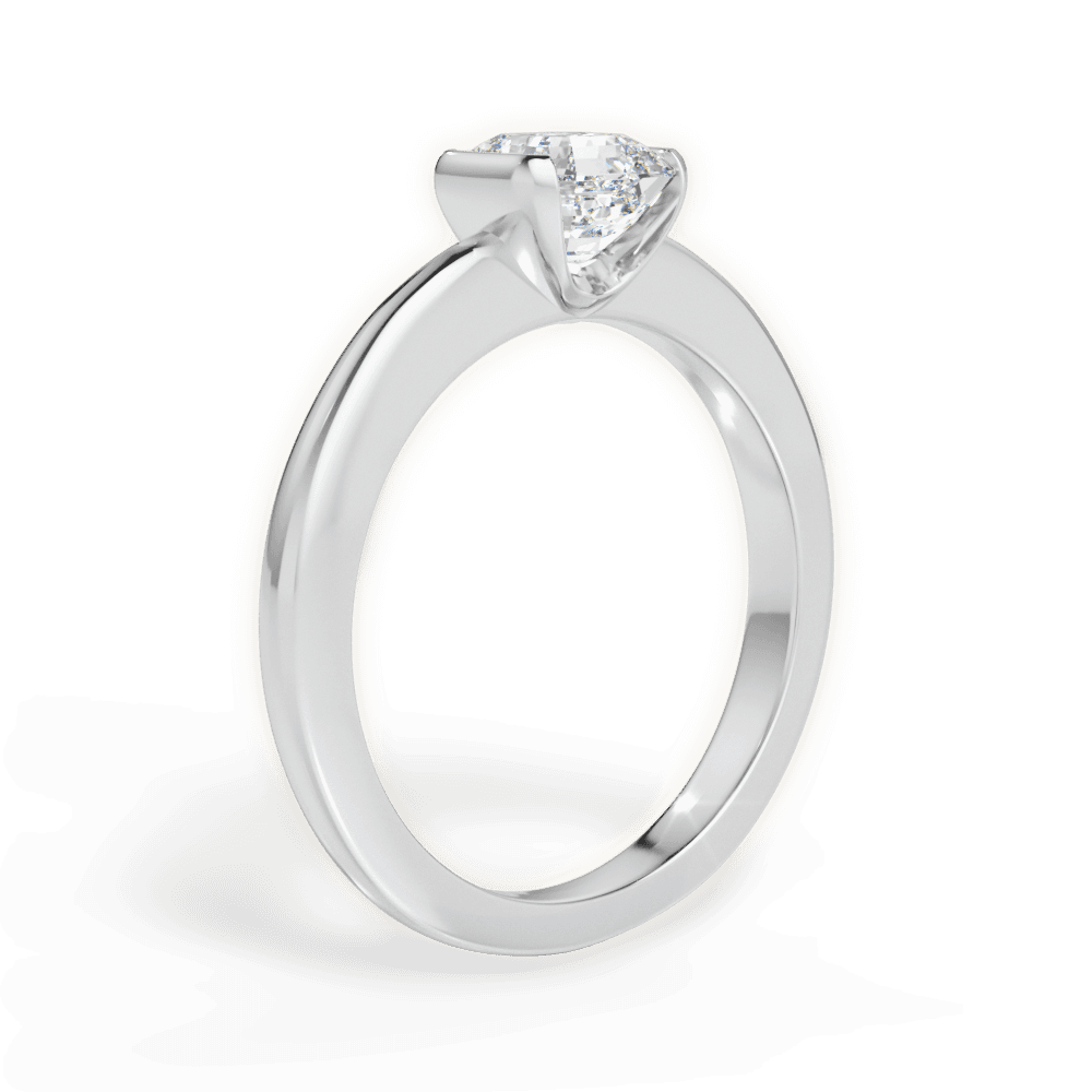 Bridget Asscher Cut Lab Grown Diamond 18Kt White Gold Engagement Ring - View 3