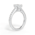 Elizabeth Emerald Cut Lab Grown Diamond 14Kt White Gold Engagement Ring - View 3
