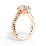 Kim Oval Cut Lab Grown Diamond 18Kt Rose Gold Engagement Ring - View 4